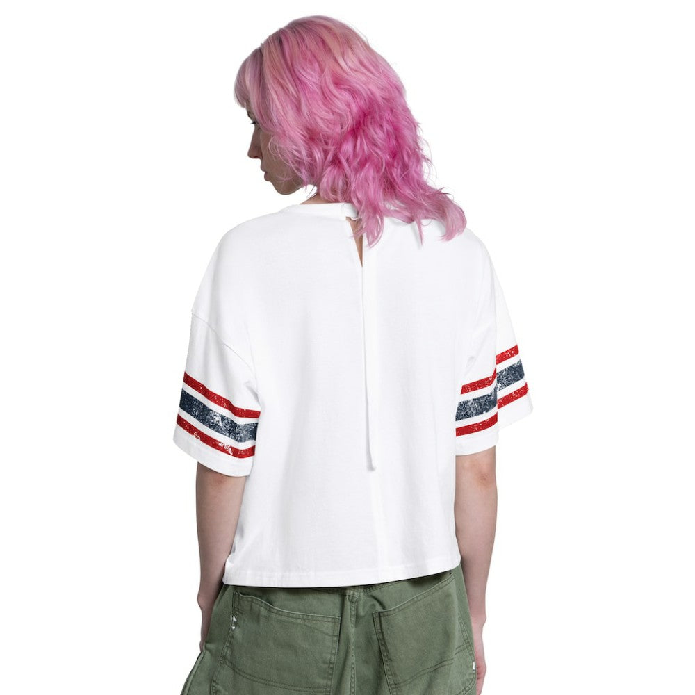 Atlanta Braves Starter Women's Cropped Hurry Up Offense T-Shirt On Sale