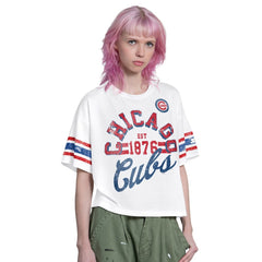 Chicago Cubs Starter Women's Cropped Hurry Up Offense T-Shirt discount