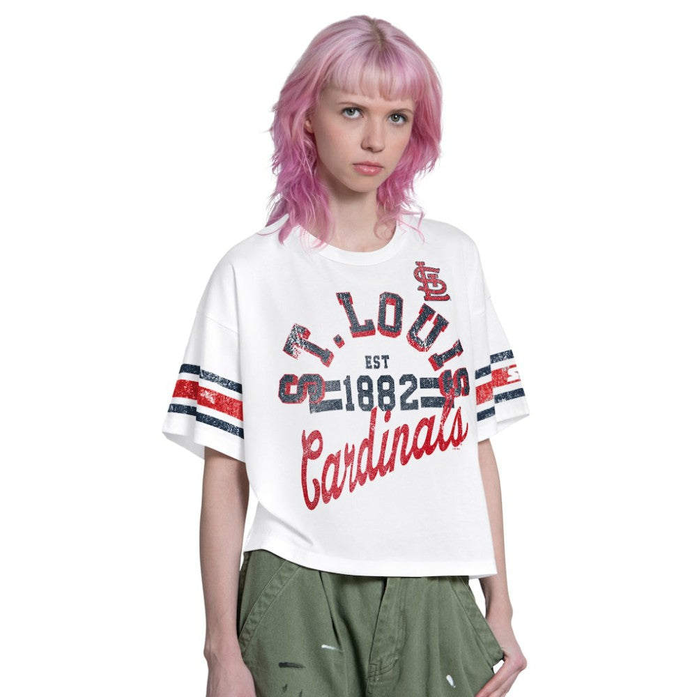 St. Louis Cardinals Starter Women's Cropped Hurry Up Offense T-Shirt Online