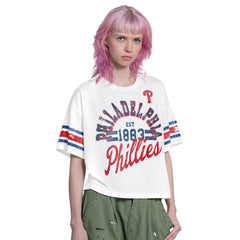 Philadelphia Phillies Starter Women's Cropped Hurry Up Offense T-Shirt On Sale