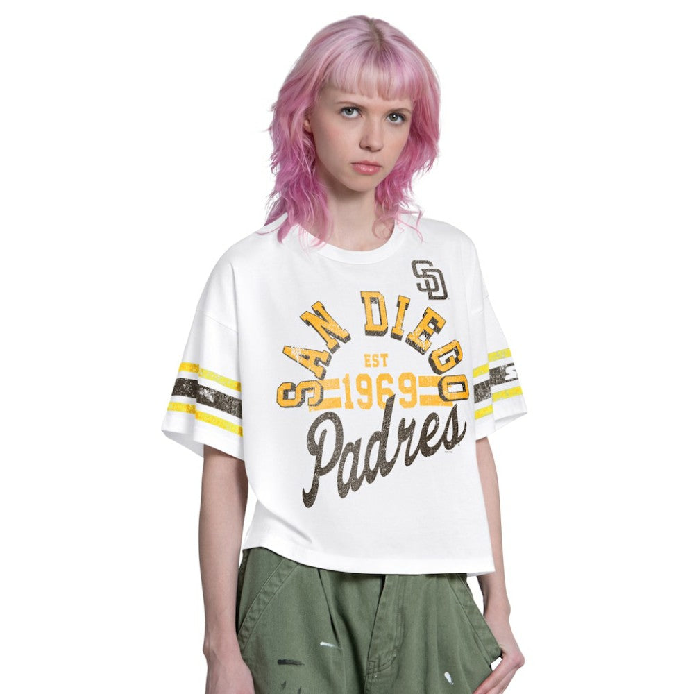 San Diego Padres Starter Women's Cropped Hurry Up Offense T-Shirt for sale