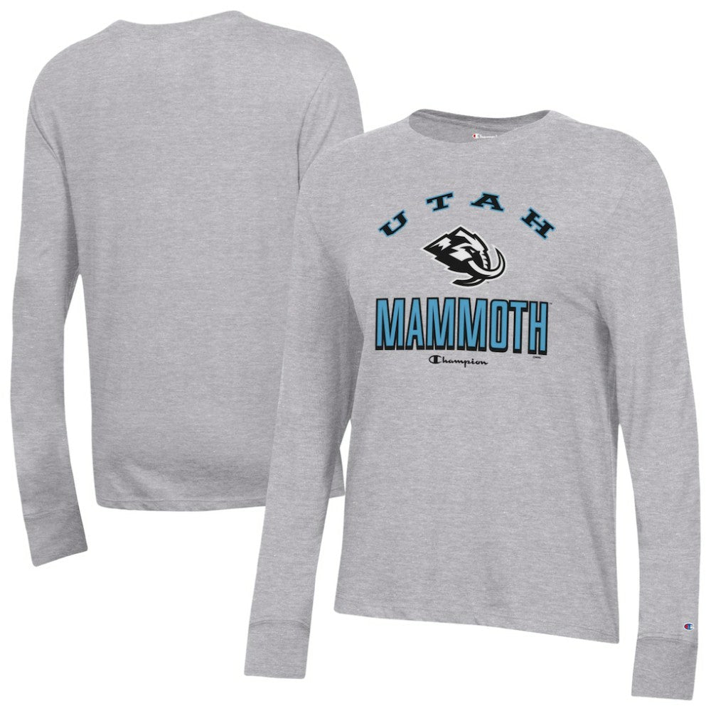 Utah Mammoth - Champion Women's Core Long Sleeve T-Shirt Gray