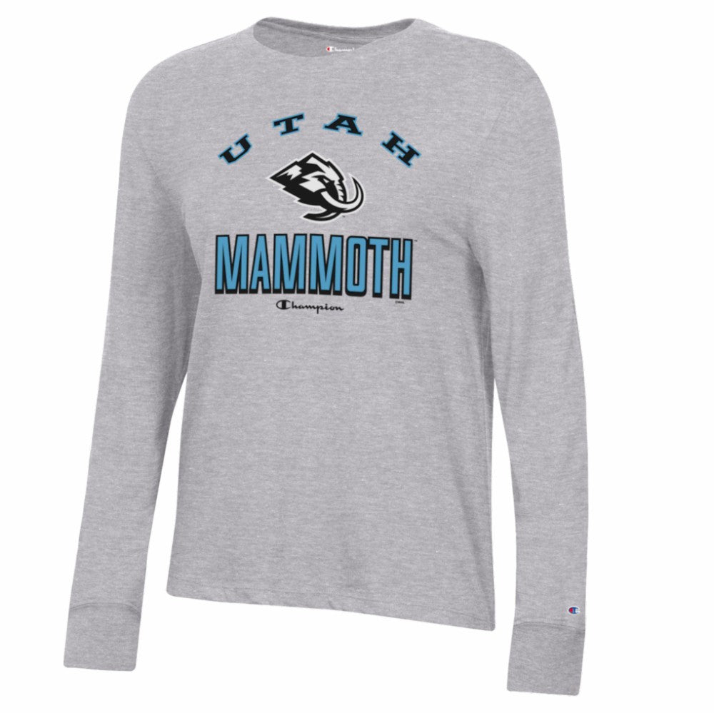 Utah Mammoth - Champion Women's Core Long Sleeve T-Shirt Gray