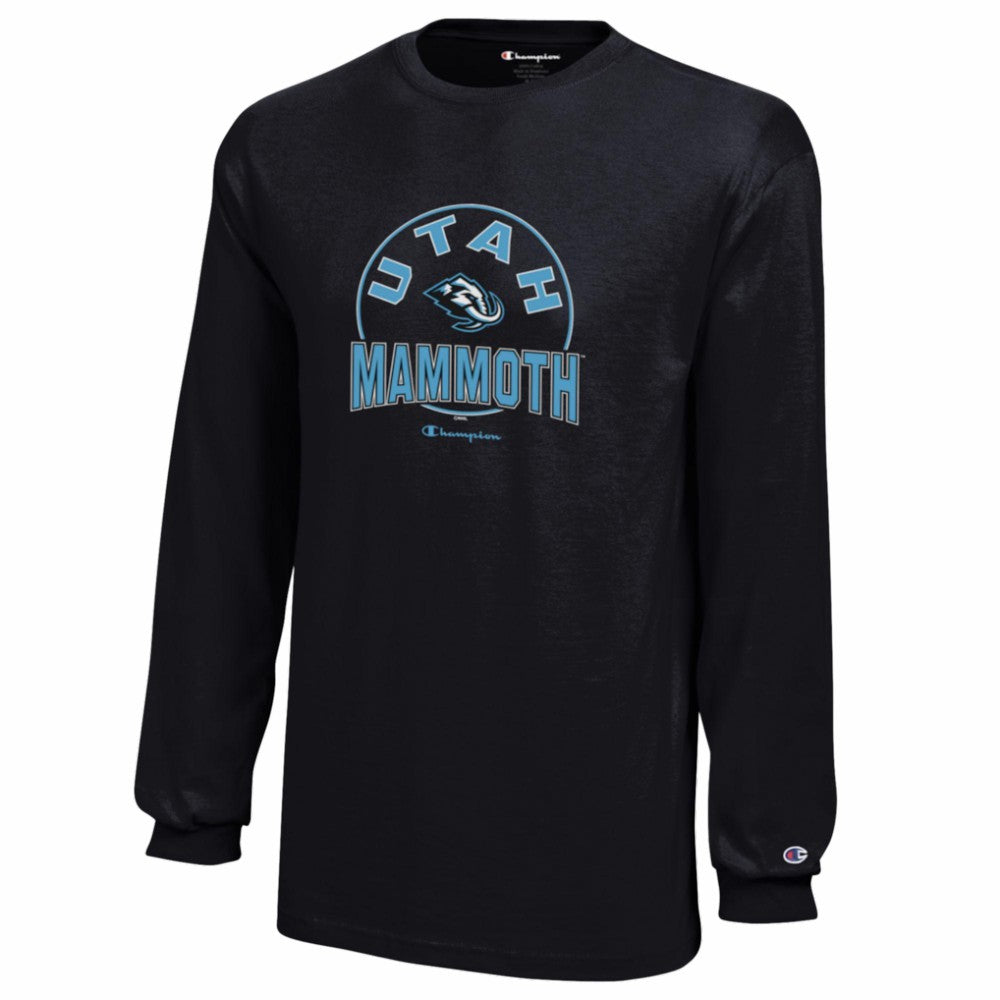 Utah Mammoth - Champion Youth Jersey Long Sleeve T-Shirt Black