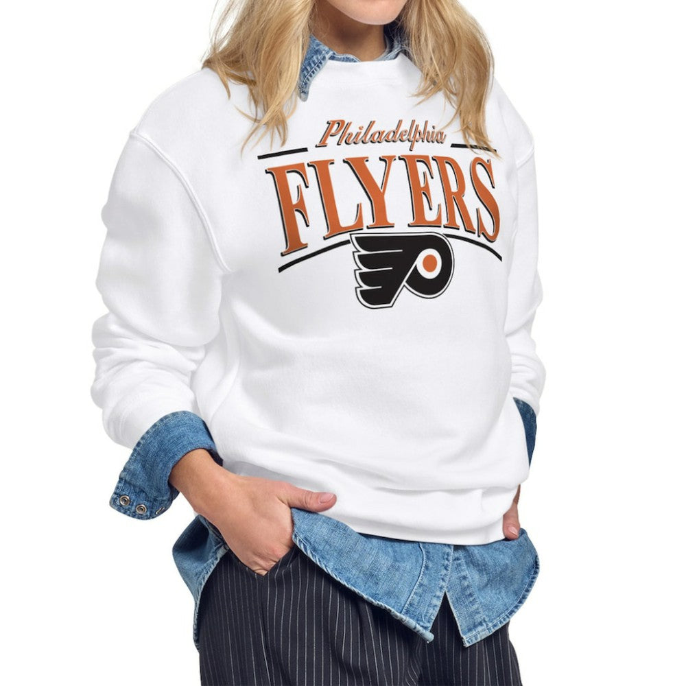 Philadelphia Flyers - Starter Women's Arch Stripe Fleece Sweatshirt White
