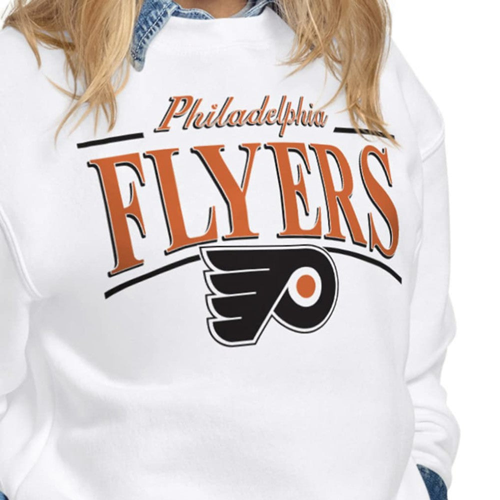 Philadelphia Flyers - Starter Women's Arch Stripe Fleece Sweatshirt White