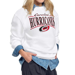 Carolina Hurricanes - Starter Women's Arch Stripe Fleece Sweatshirt White