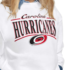 Carolina Hurricanes - Starter Women's Arch Stripe Fleece Sweatshirt White