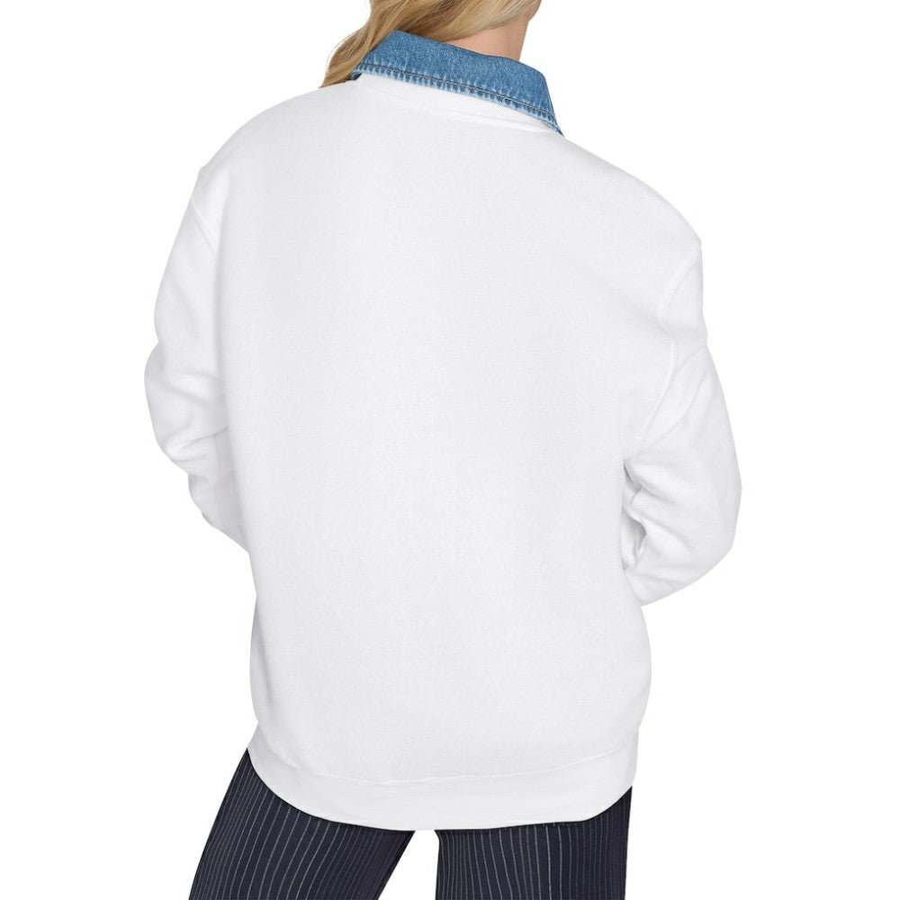 Winnipeg Jets - Starter Women's Arch Stripe Fleece Sweatshirt White