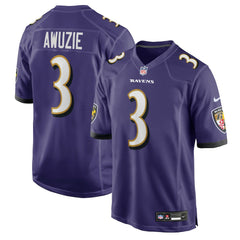 Chidobe Awuzie Baltimore Ravens Team Game Jersey Purple - Nike