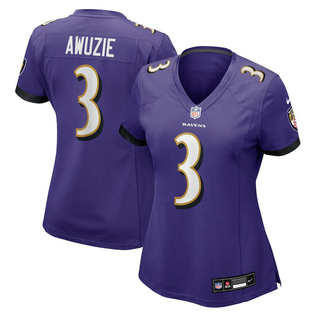 Chidobe Awuzie Baltimore Ravens Women's Team Game Jersey Purple - Nike