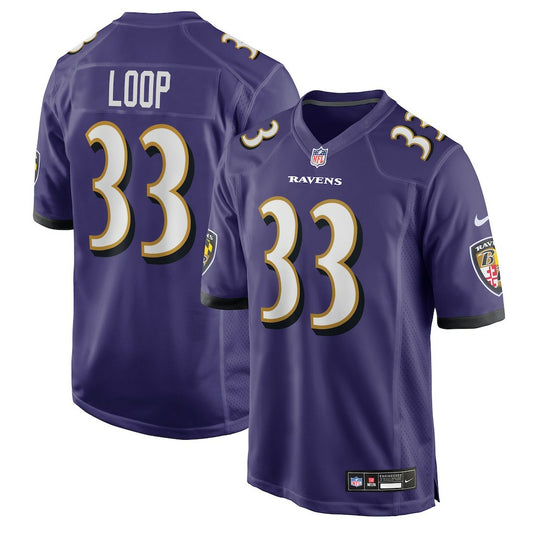 Tyler Loop Baltimore Ravens Team Game Jersey - Purple | NFL Jerseys