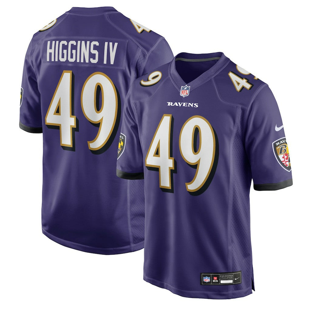 Jay Higgins IV Baltimore Ravens Team Game Jersey Purple - Nike