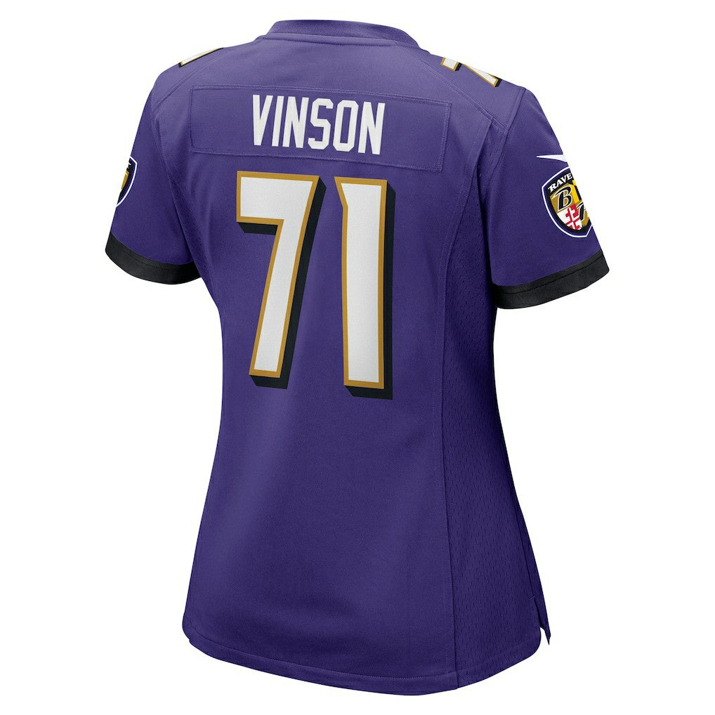 Carson Vinson Baltimore Ravens Women's Team Game Jersey Purple - Nike
