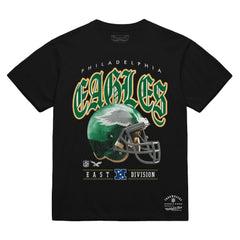 Philadelphia Eagles Unisex Classic Helmet T-Shirt Black - Mitchell & Ness