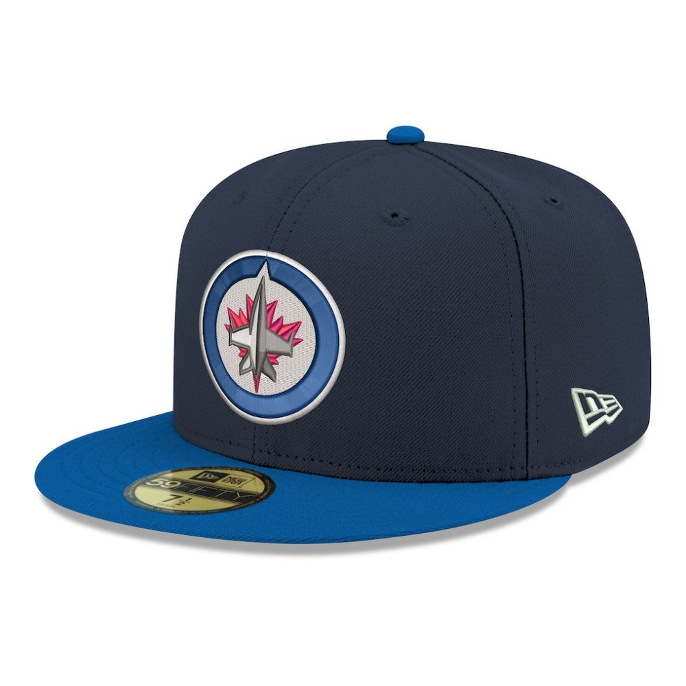 Winnipeg Jets - New Era Core Logo Two-Tone 59FIFTY Fitted Hat Navy