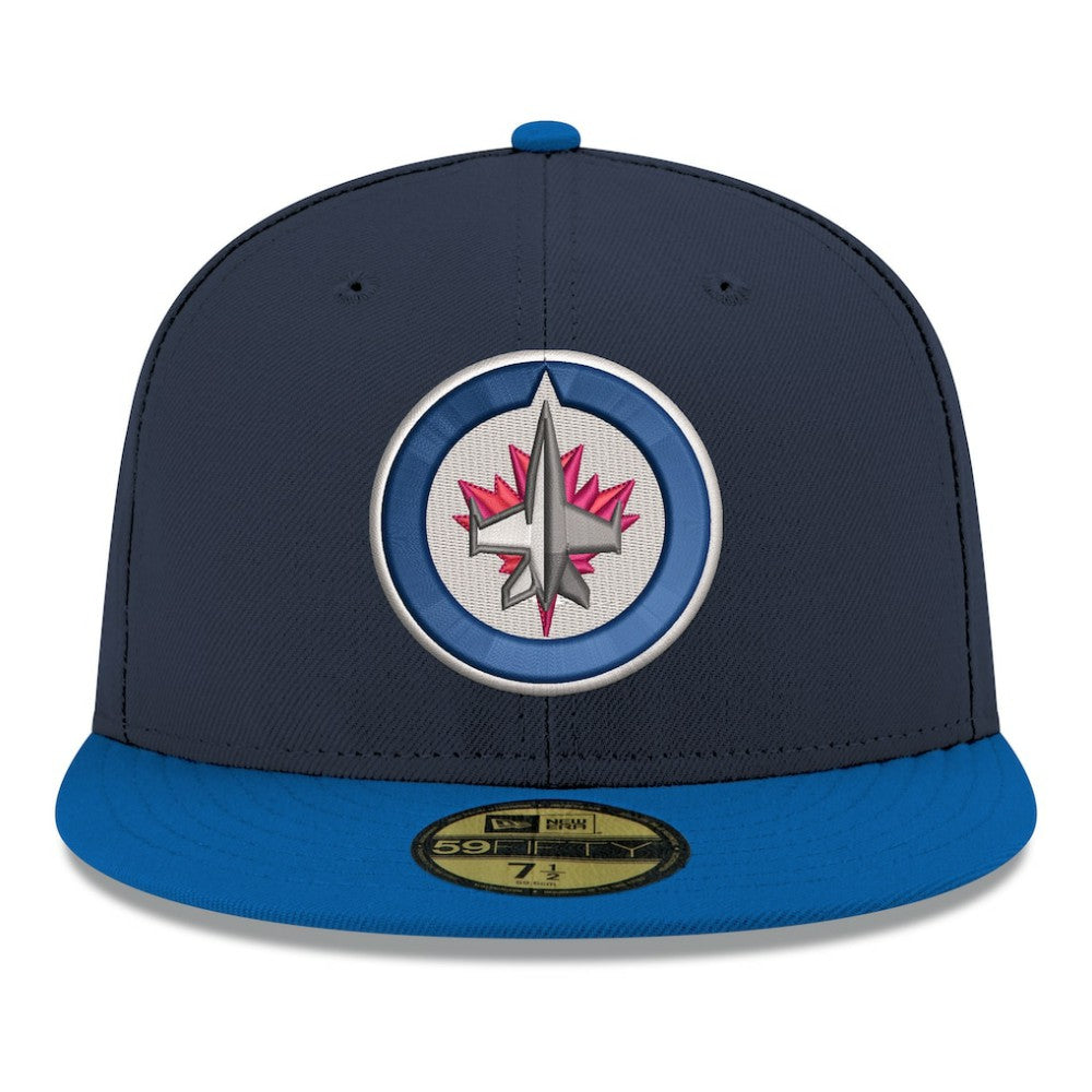 Winnipeg Jets - New Era Core Logo Two-Tone 59FIFTY Fitted Hat Navy