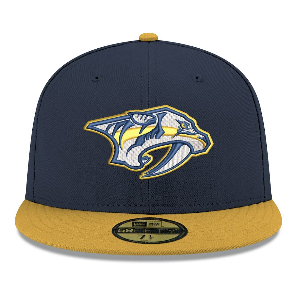 Nashville Predators - New Era Core Logo Two-Tone 59FIFTY Fitted Hat Navy