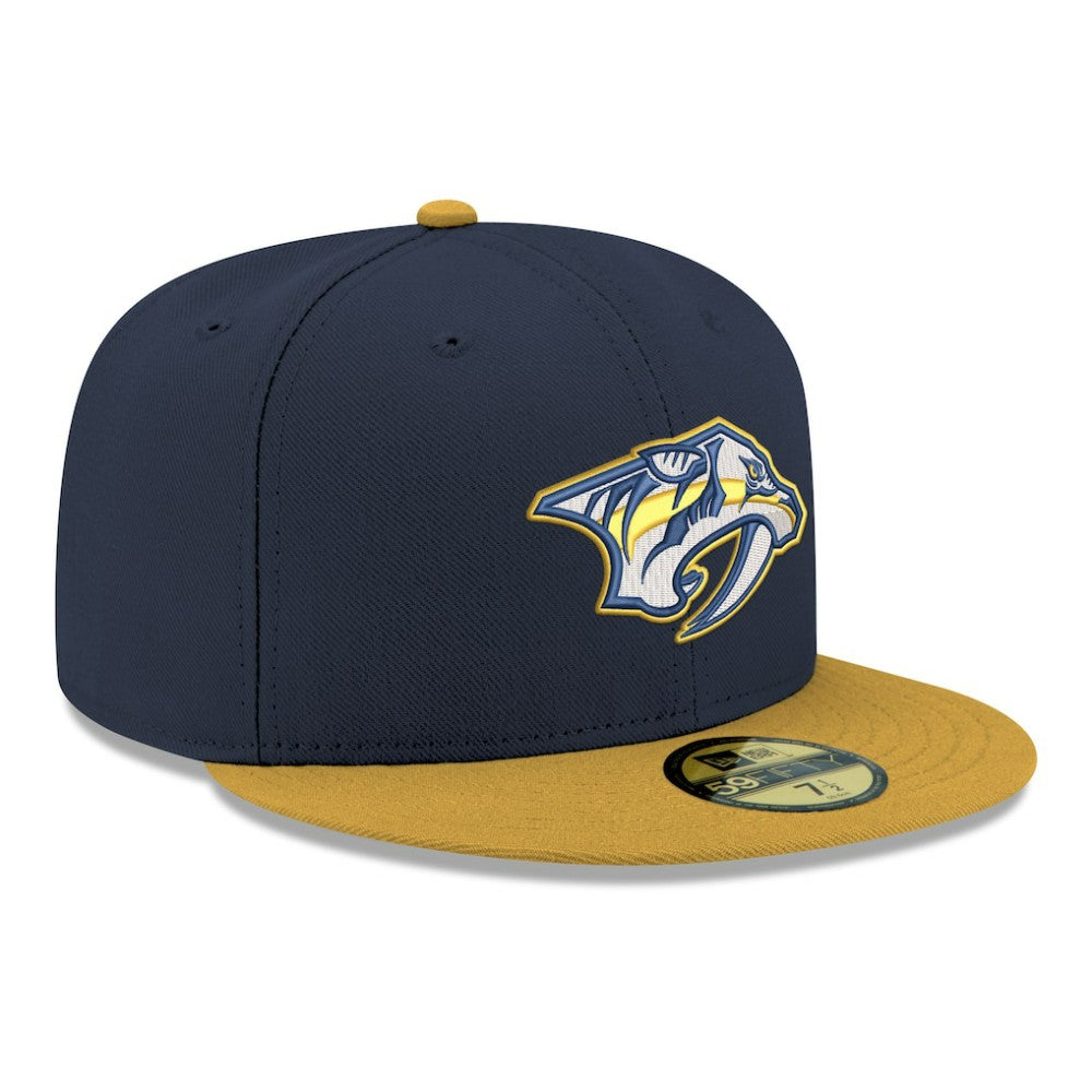 Nashville Predators - New Era Core Logo Two-Tone 59FIFTY Fitted Hat Navy