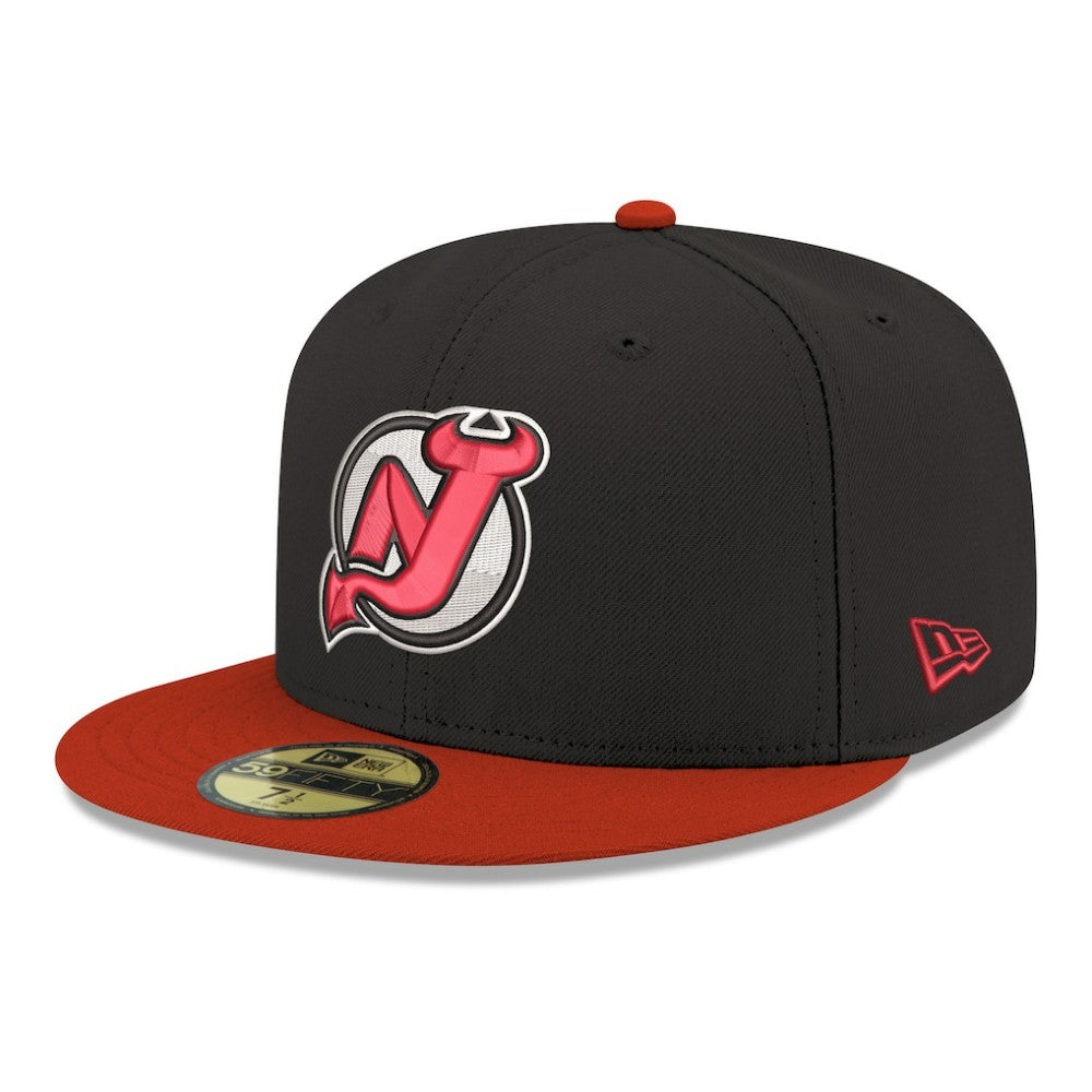 New Jersey Devils - New Era Core Logo Two-Tone 59FIFTY Fitted Hat Black