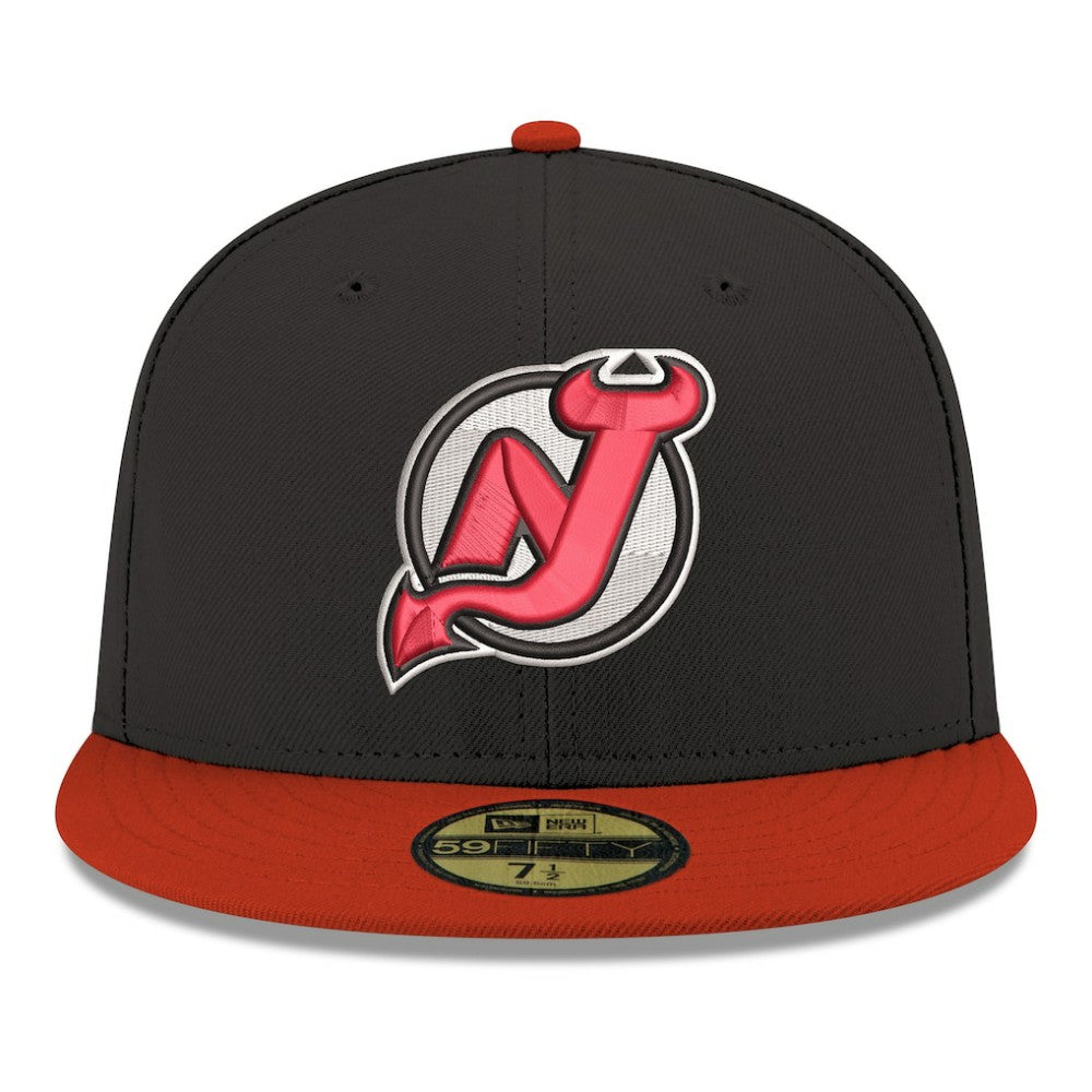 New Jersey Devils - New Era Core Logo Two-Tone 59FIFTY Fitted Hat Black