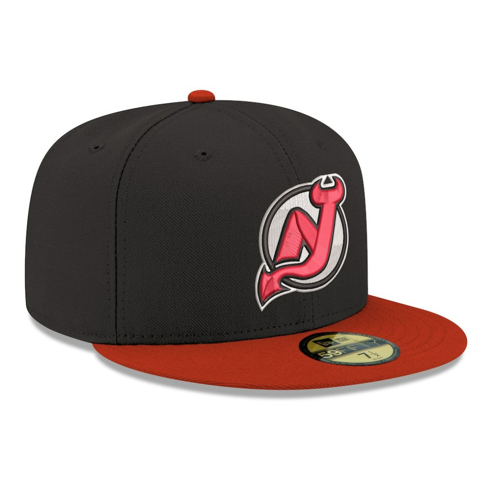 New Jersey Devils - New Era Core Logo Two-Tone 59FIFTY Fitted Hat Black