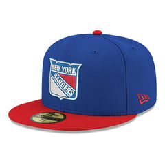 New York Rangers New Era Core Logo Two-Tone 59FIFTY Fitted Hat Blue