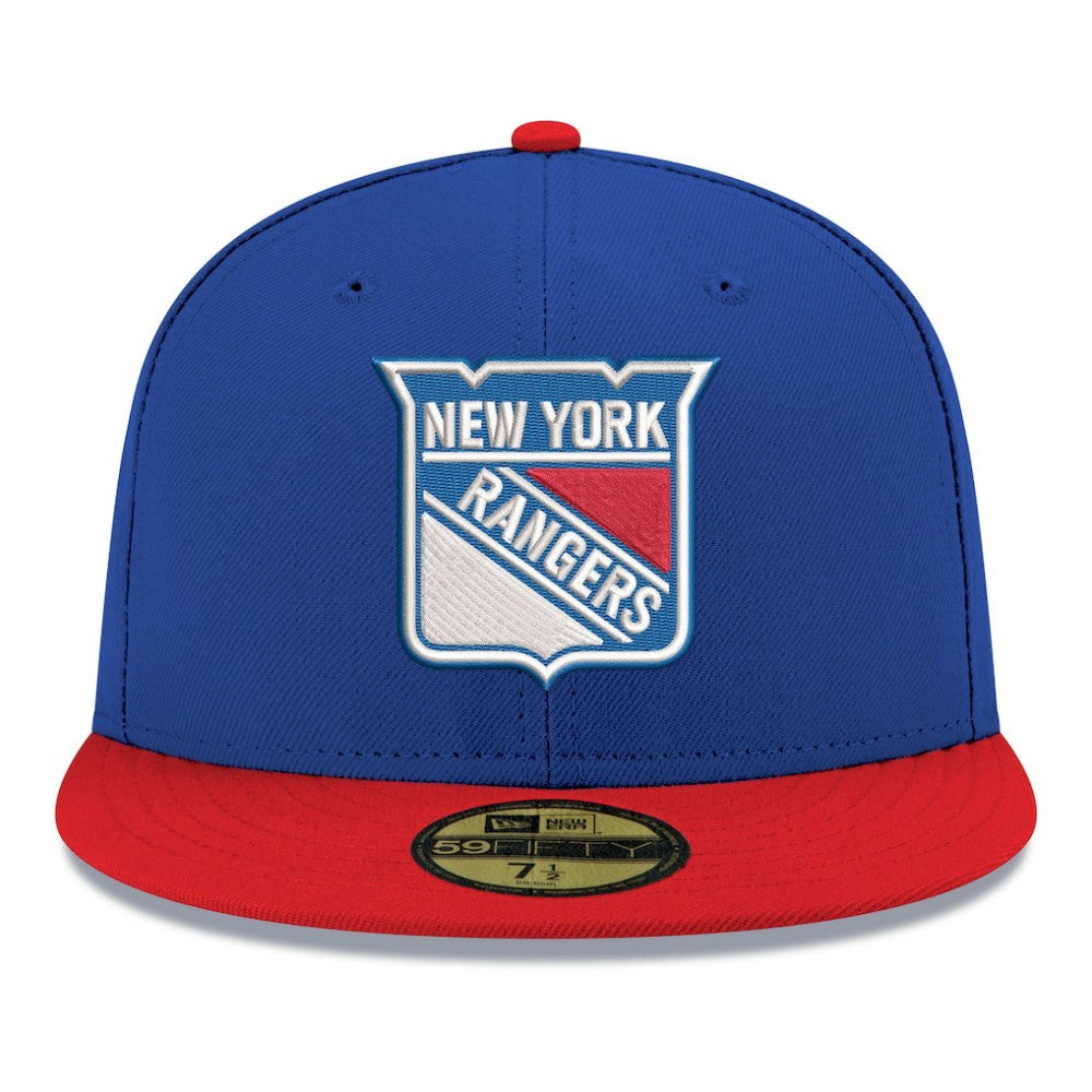 New York Rangers New Era Core Logo Two-Tone 59FIFTY Fitted Hat Blue