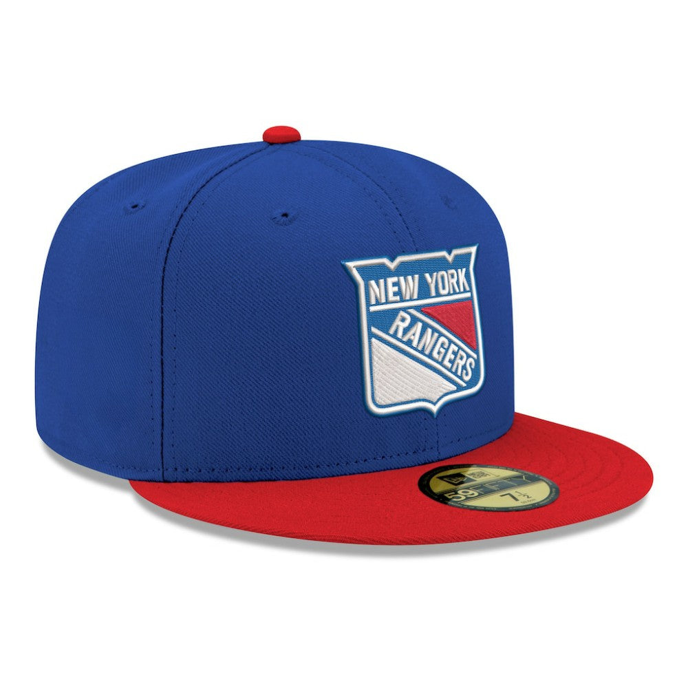 New York Rangers New Era Core Logo Two-Tone 59FIFTY Fitted Hat Blue