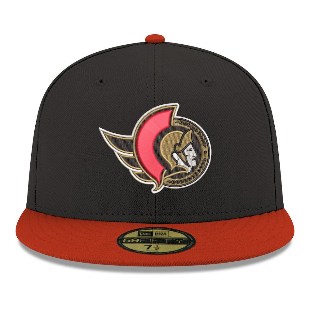 Ottawa Senators - New Era Core Logo Two-Tone 59FIFTY Fitted Hat Black