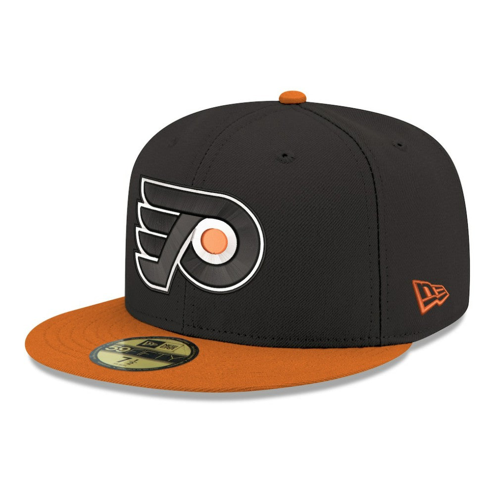Philadelphia Flyers - New Era Core Logo Two-Tone 59FIFTY Fitted Hat Black