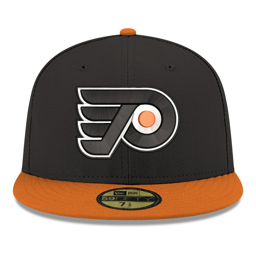 Philadelphia Flyers - New Era Core Logo Two-Tone 59FIFTY Fitted Hat Black
