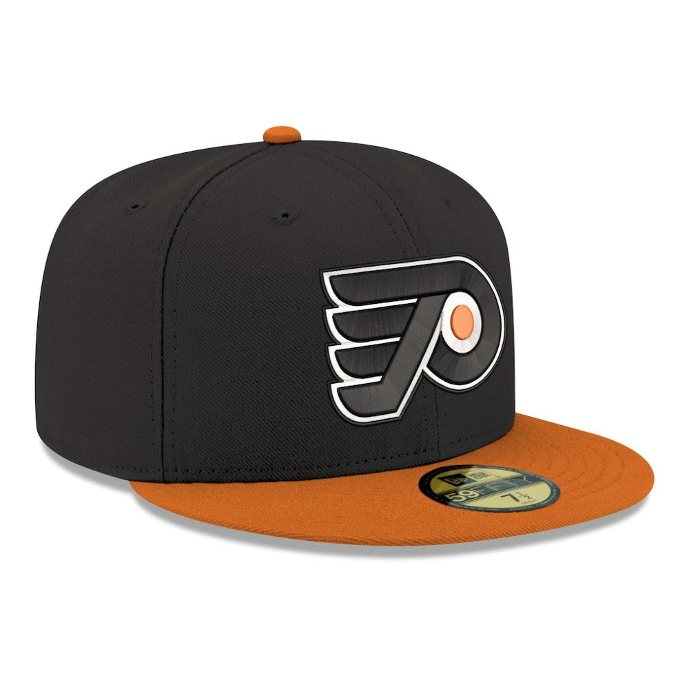 Philadelphia Flyers - New Era Core Logo Two-Tone 59FIFTY Fitted Hat Black