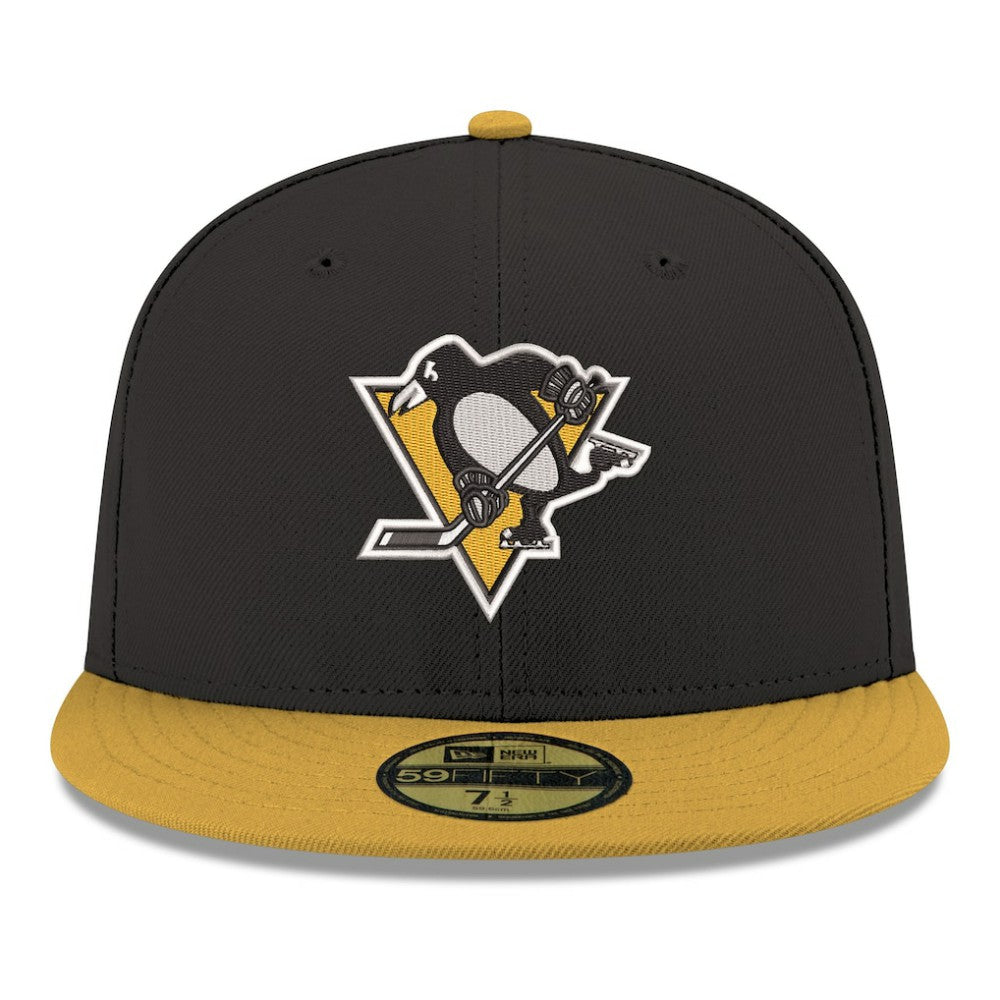 Pittsburgh Penguins New Era Core Logo Two-Tone 59FIFTY Fitted Hat Black