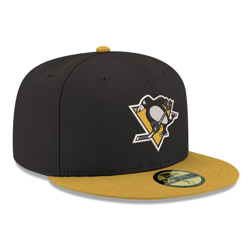 Pittsburgh Penguins New Era Core Logo Two-Tone 59FIFTY Fitted Hat Black