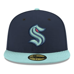 Seattle Kraken New Era Core Logo Two-Tone 59FIFTY Fitted Hat Navy