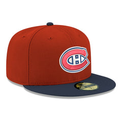 Montreal Canadiens - New Era Core Logo Two-Tone 59FIFTY Fitted Hat Red