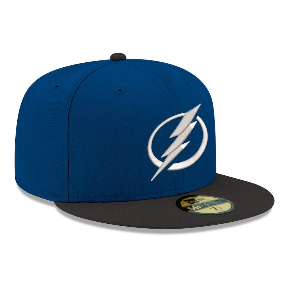 Tampa Bay Lightning - New Era Core Logo Two-Tone 59FIFTY Fitted Hat Blue