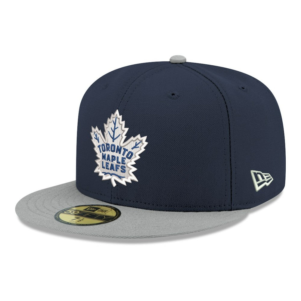 Toronto Maple Leafs - New Era Core Logo Two-Tone 59FIFTY Fitted Hat Navy