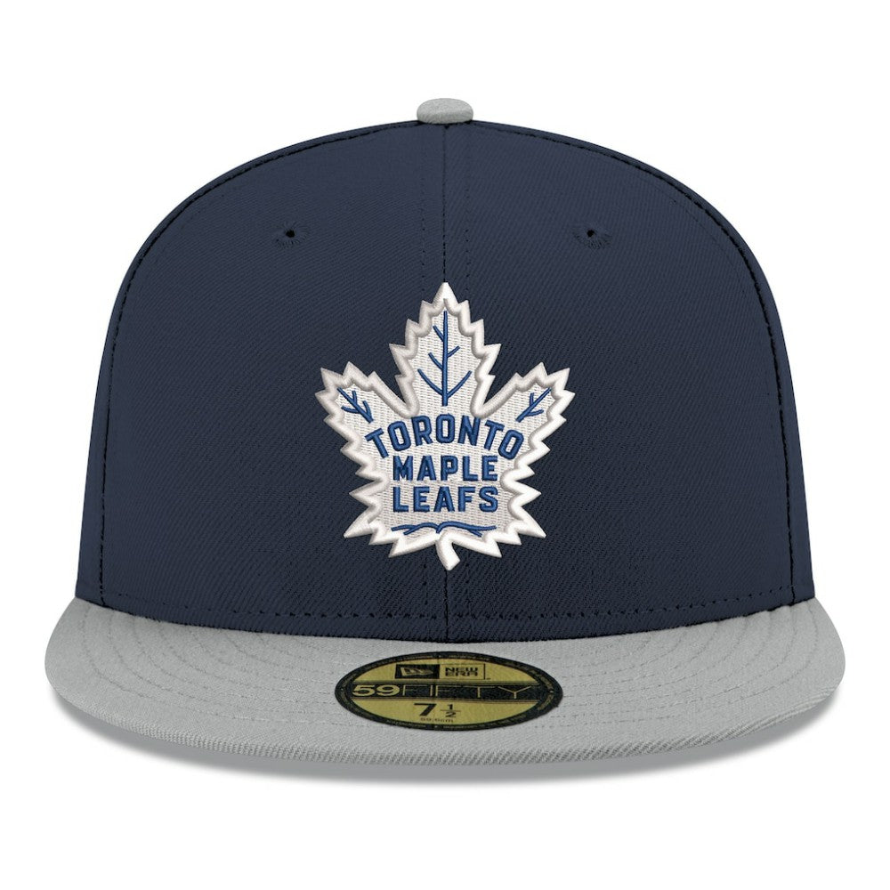 Toronto Maple Leafs - New Era Core Logo Two-Tone 59FIFTY Fitted Hat Navy