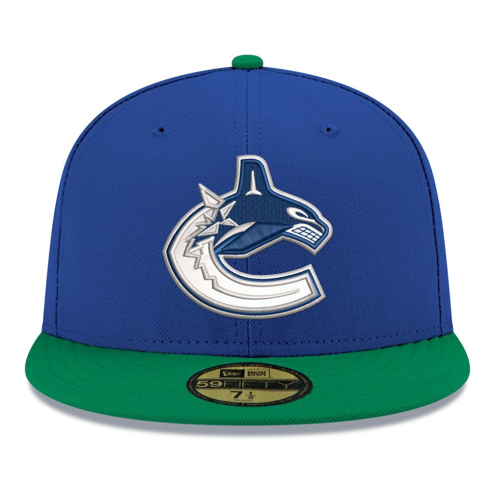 Vancouver Canucks - New Era Core Logo Two-Tone 59FIFTY Fitted Hat Blue