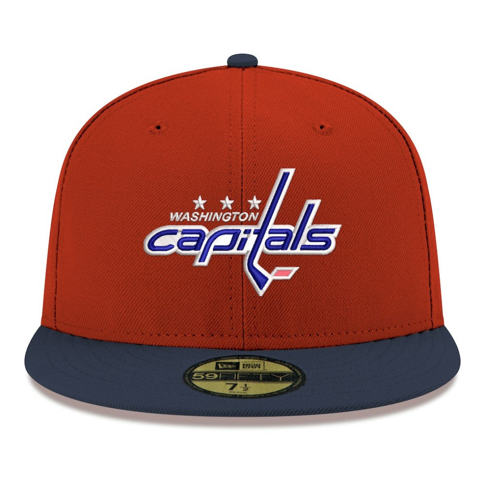 Washington Capitals New Era Core Logo Two-Tone 59FIFTY Fitted Hat Red
