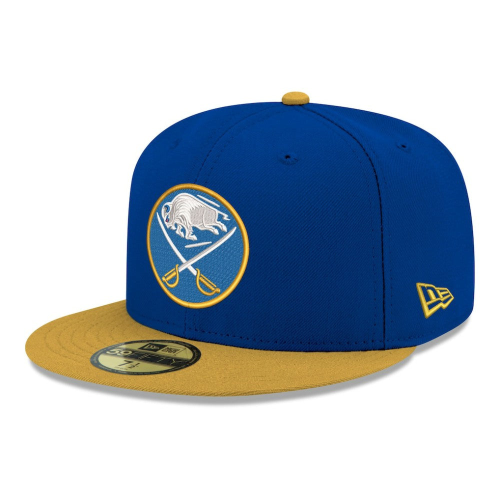 Buffalo Sabres - New Era Core Logo Two-Tone 59FIFTY Fitted Hat Royal
