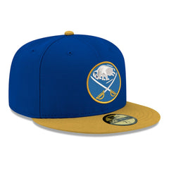 Buffalo Sabres - New Era Core Logo Two-Tone 59FIFTY Fitted Hat Royal