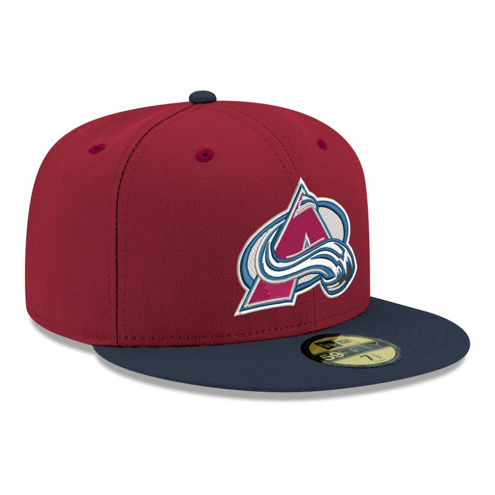 Colorado Avalanche - New Era Core Logo Two-Tone 59FIFTY Fitted Hat Burgundy