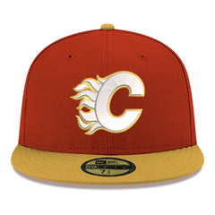 Calgary Flames - New Era Core Logo Two-Tone 59FIFTY Fitted Hat Red