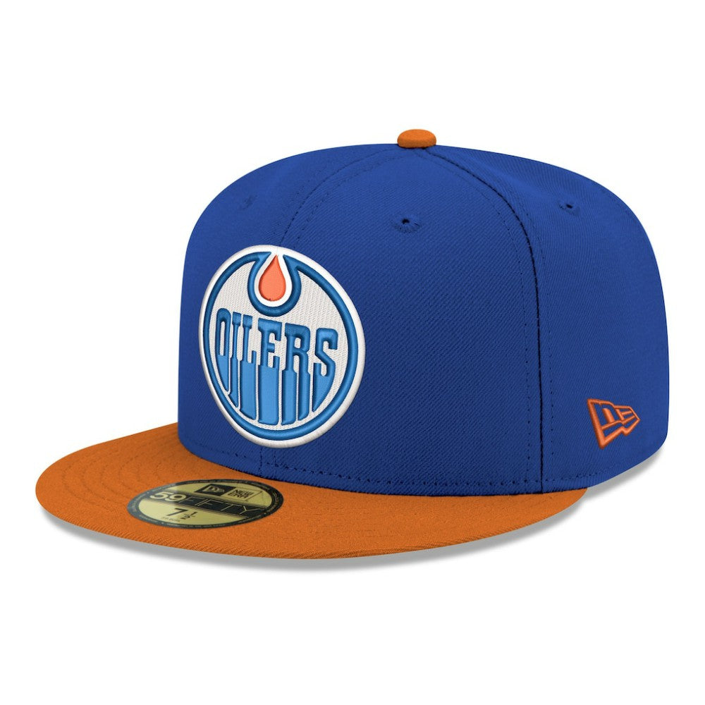 Edmonton Oilers - New Era Core Logo Two-Tone 59FIFTY Fitted Hat Royal