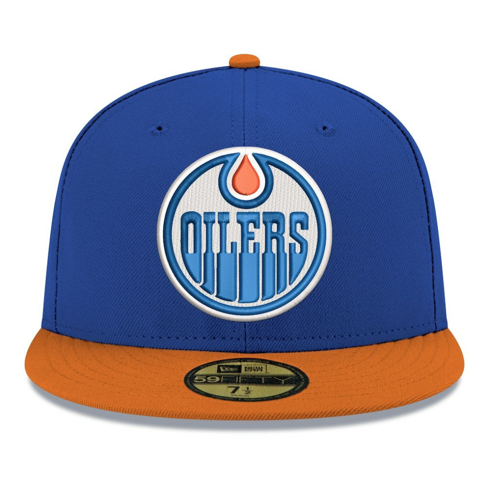 Edmonton Oilers - New Era Core Logo Two-Tone 59FIFTY Fitted Hat Royal