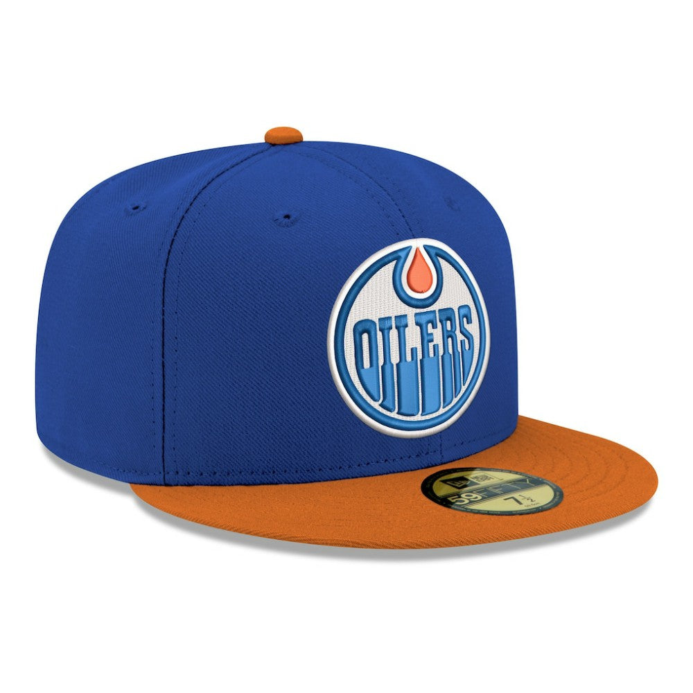 Edmonton Oilers - New Era Core Logo Two-Tone 59FIFTY Fitted Hat Royal
