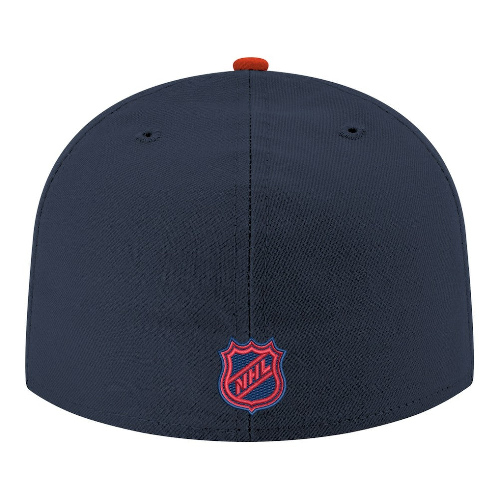 Columbus Blue Jackets - New Era Core Logo Two-Tone 59FIFTY Fitted Hat Navy